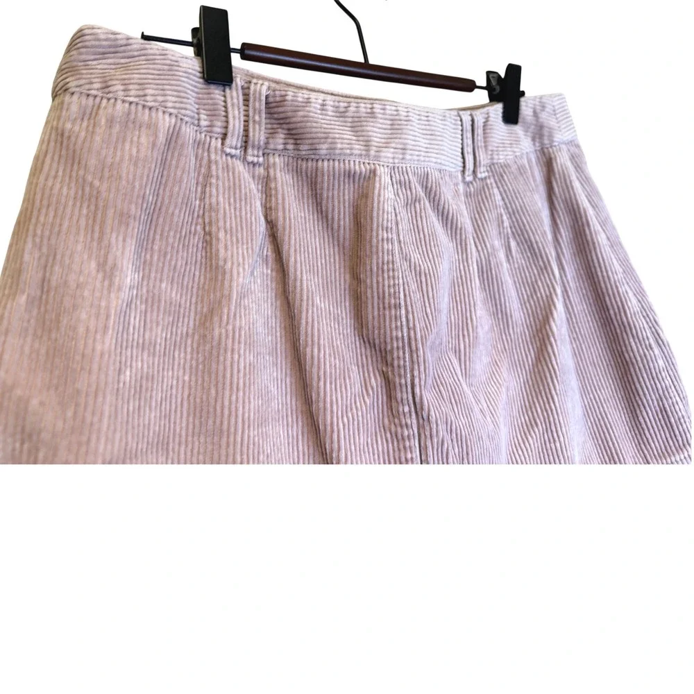 Old Navy Pink Corduroy Pleated Mini Skirt Size 12 Mid Rise Pastel Y2K Style